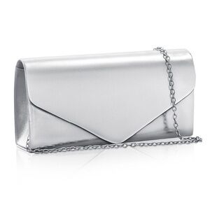 Vegan Leather Clutch Purse mal, Metallic Glimmering Evening Bag ;)